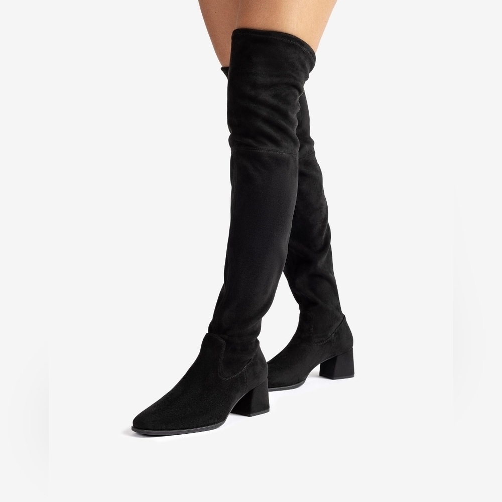 Unisa Black Over-the-Knee Boots Sz10 New Without Tag Or Box